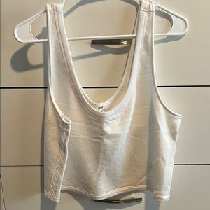 White Tank Top with Side Detailing
